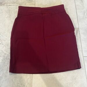 Maroon Mini Skirt